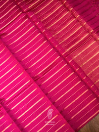 Handwoven  Hot Pink Banarsi Katan Silk Saree