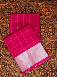 Handwoven Regal Pink Banarsi Katan Silk Saree
