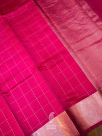 Handwoven Regal Pink Banarsi Katan Silk Saree