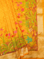 Handwoven Mango Yellow Katan Silk Saree