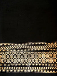 Handwoven Classic Black Katan Silk Saree