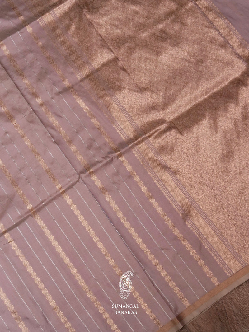 Handwoven Mauve Katan Silk Saree