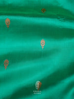 Handwoven Turquoise Blue Katan Silk Saree