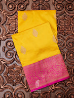Handwoven Bright Yellow Katan Silk Saree