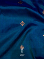 Handwoven Royal Blue Katan Silk Saree