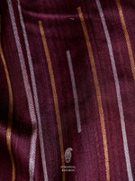 Handwoven Plum Purple Tussar Silk Saree