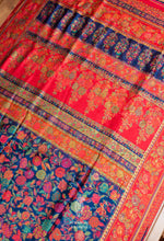 Handwoven Royal Blue Pashmina Silk Saree