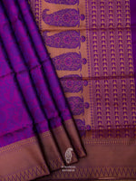 Handwoven Brinjal Purple Katan Silk Saree