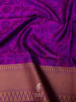 Handwoven Brinjal Purple Katan Silk Saree