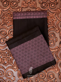 Handwoven Charcoal Black Katan Silk Saree