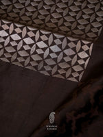 Handwoven Charcoal Black Katan Silk Saree