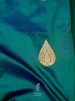 Handwoven Teal Green Banarasi Katan Silk Saree