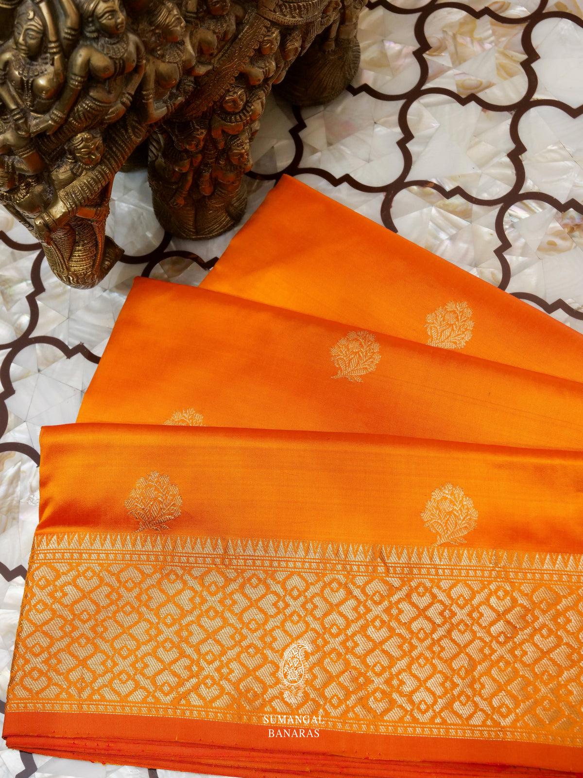 Handwoven Haldi Yellow Banarasi Katan Silk Saree