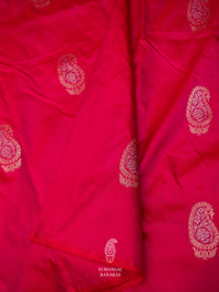 Handwoven Bright Pink Katan Silk Saree