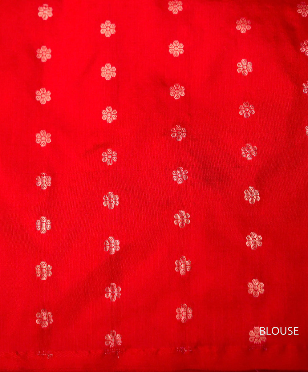 Handwoven Classic Red Katan Silk Saree