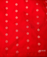 Handwoven Classic Red Katan Silk Saree