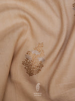Handwoven Beige Pure Katan Silk Saree