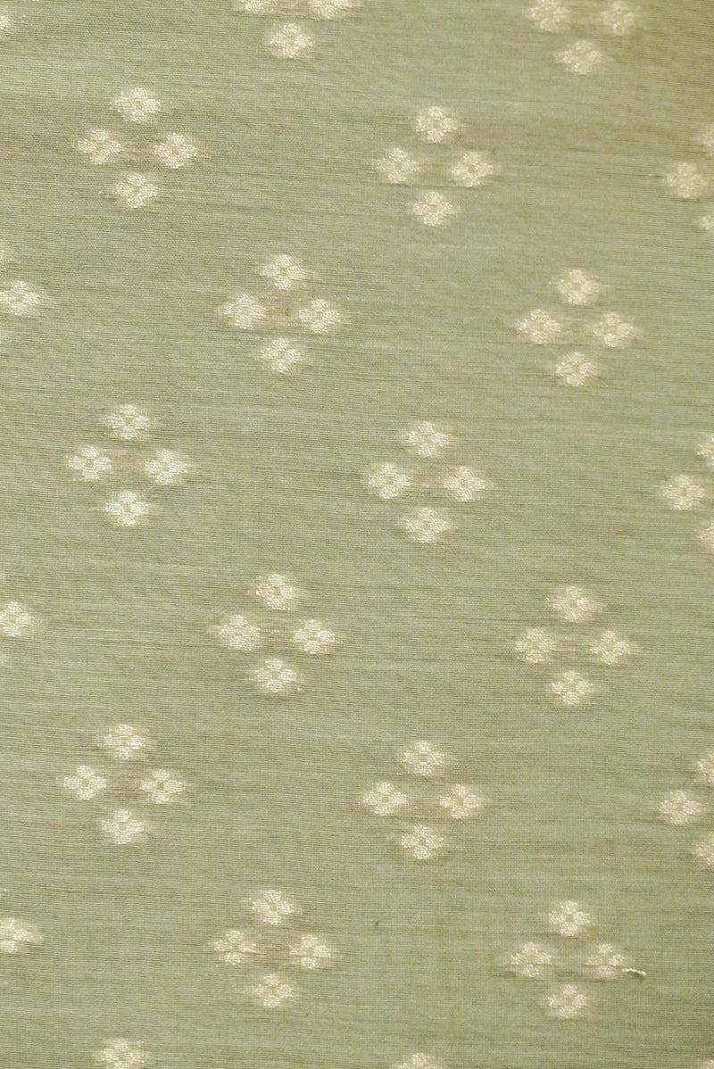 Handwoven Moss Green Banarsi Pure Organza Silk Suit Set
