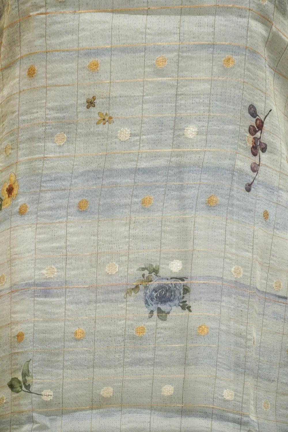 Handwoven Aqua Blue Banarsi Pure Tussar Munga Suit Set