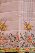 Handwoven Light Mauve Banarsi Pure Organza Silk Suit Set