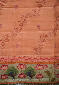Handwoven Light Pink Banarsi Pure Moonga Silk Suit Set