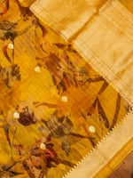 Mustard Yellow Breezy Organza Saree