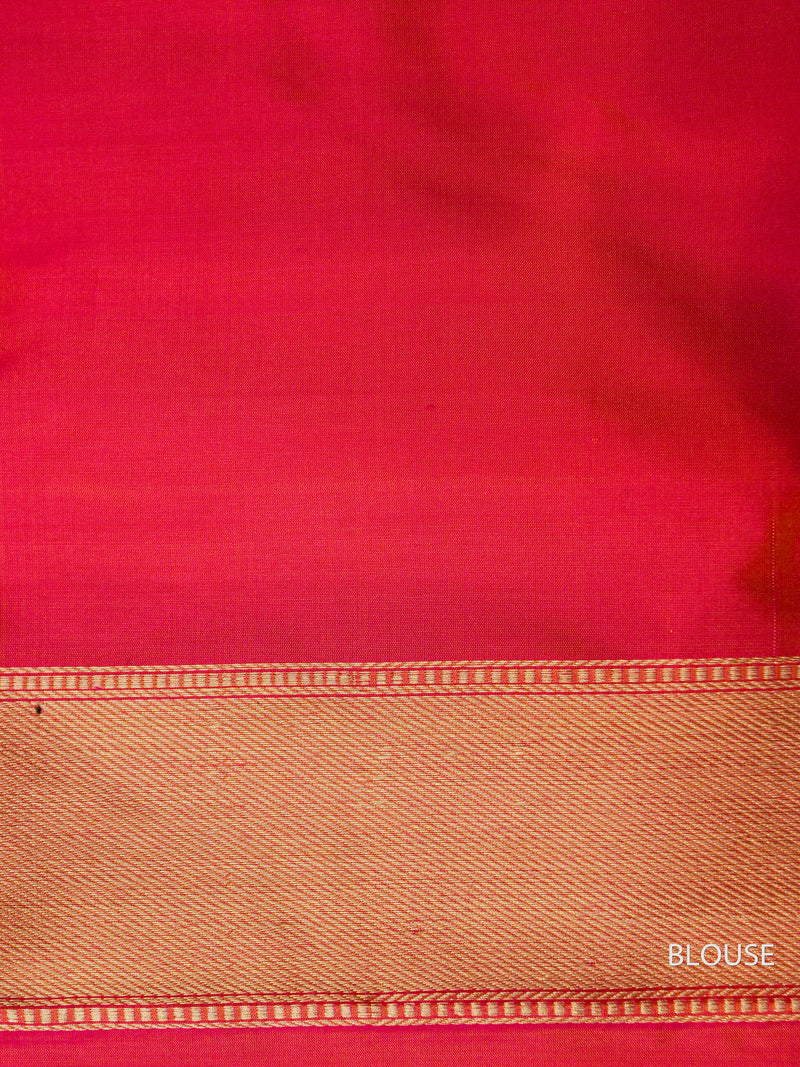 Handwoven Multicolor Katan Silk Rangkat Saree