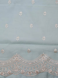 Handwoven Pure Kora Sky Blue Suit Set