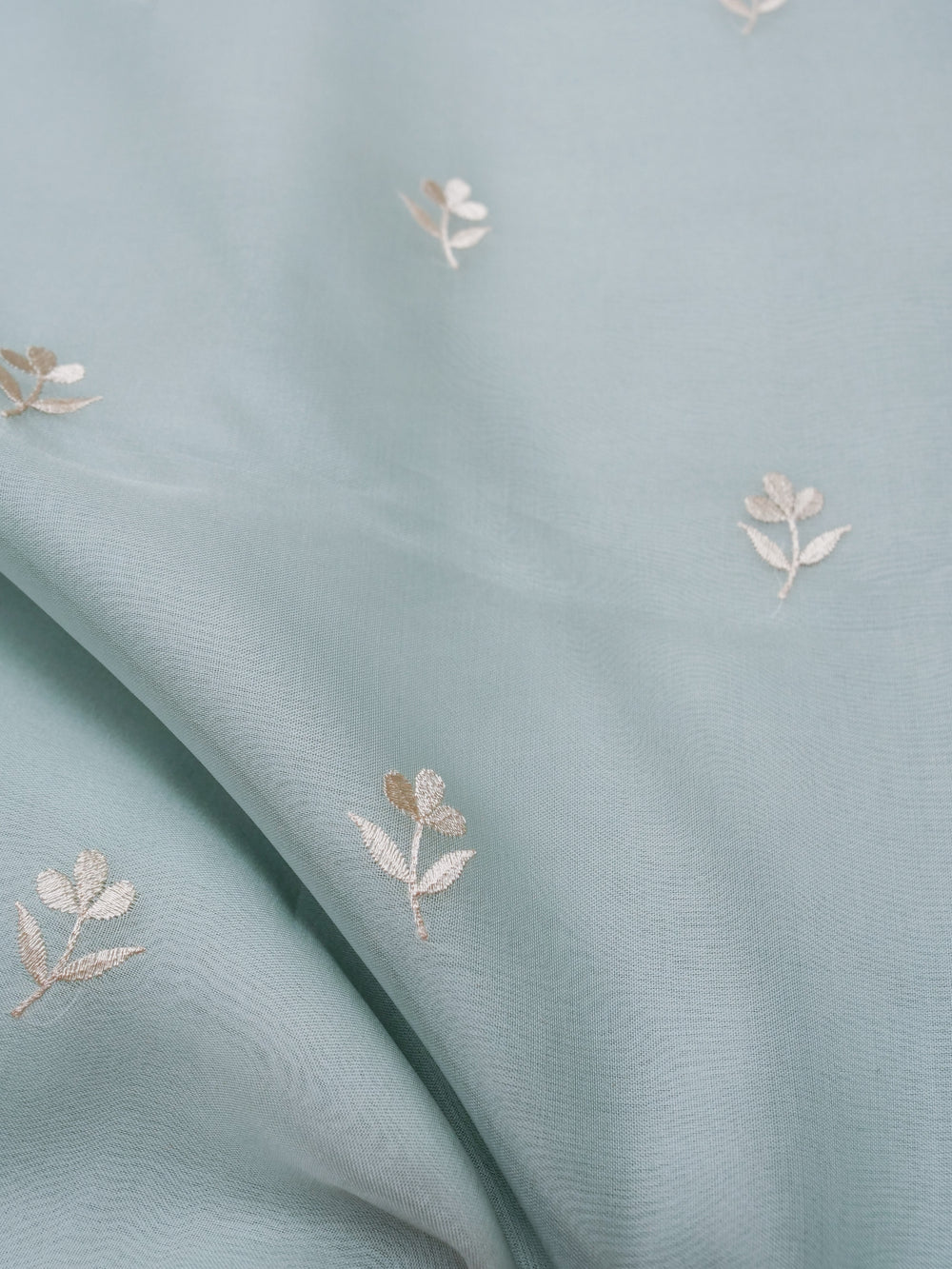 Handwoven Pure Kora Sky Blue Suit Set