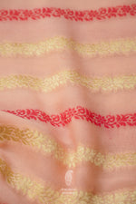 Handwoven Banarsi Peachy Pink Georgette Silk Saree