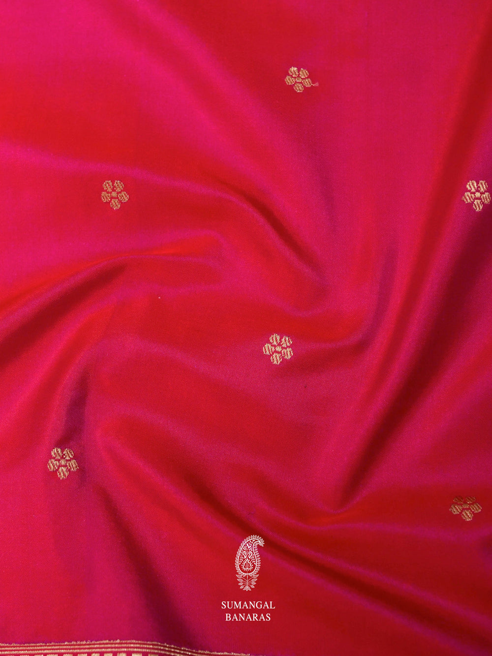 Handwoven Hot Pink Katan Silk Saree