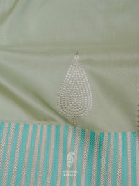 Handwoven Pista Green Katan Silk Saree