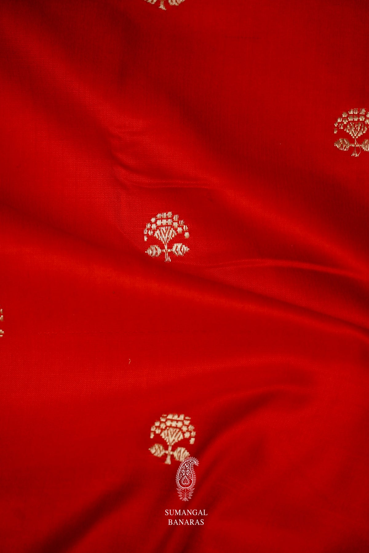 Handwoven Classic Red Katan Silk Saree