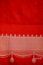 Handwoven Classic Red Katan Silk Saree