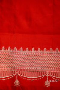 Handwoven Classic Red Katan Silk Saree