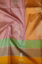 Handwoven Meenakari Pink Katan Silk Saree