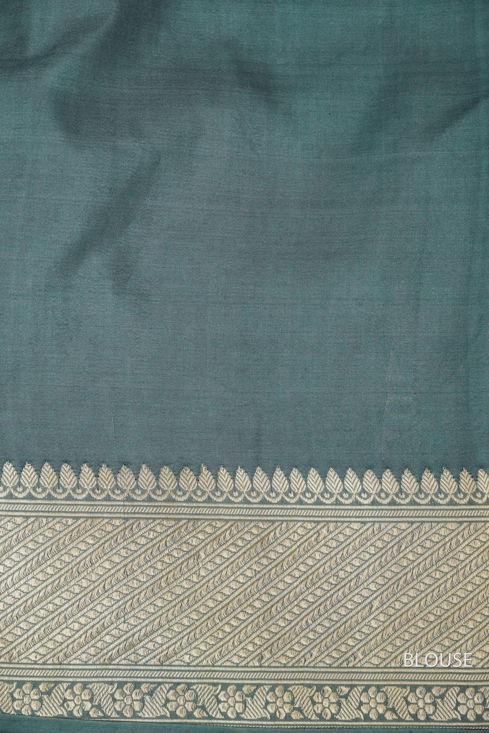 Handwoven Turkish Blue Katan Silk Saree