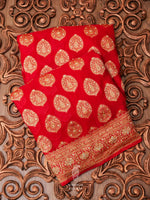 Handloom Classic Red Georgette Saree
