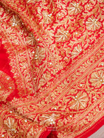 Handloom Classic Red Georgette Saree