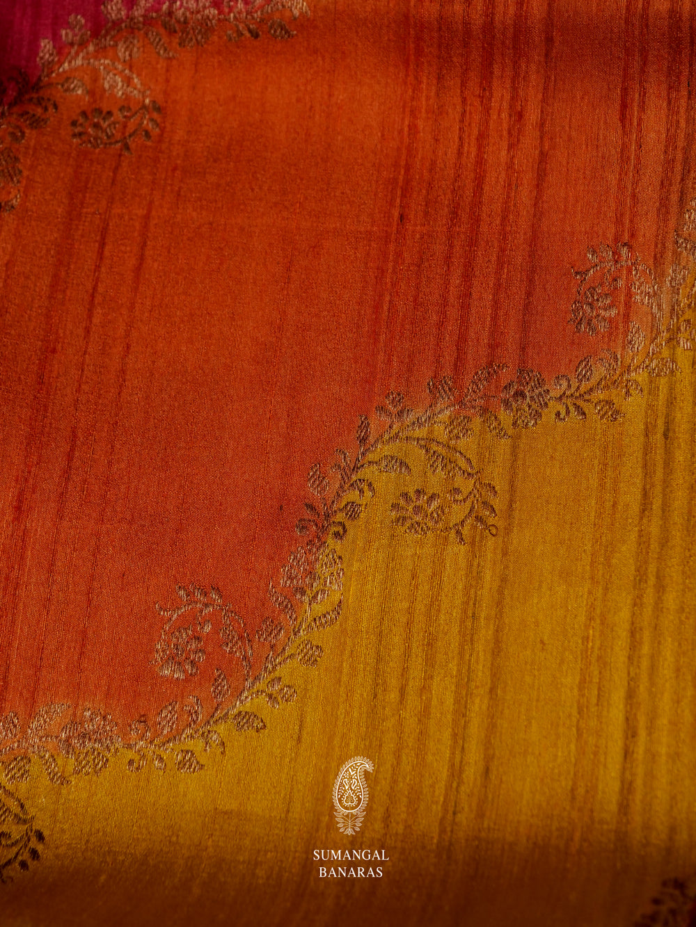 Handwoven Multicolor Tussar Silk Lehariya Rangkat Saree