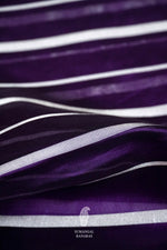 Handwoven Indigo Purple Pure Katan Silk Saree