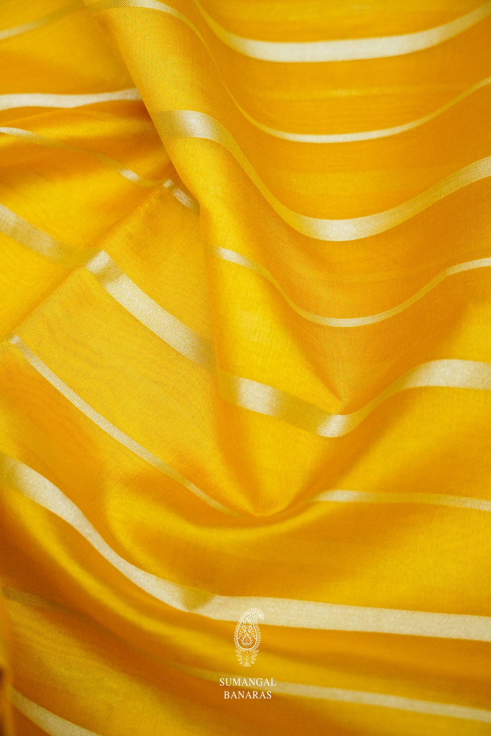Handwoven Radiant Yellow Pure Katan Silk Saree