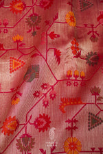 Handwoven Fuchsia Pink Meenakari Jaal Katan Silk Saree