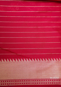 Handwoven Fuchsia Pink Meenakari Jaal Katan Silk Saree