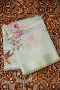 Powder Blue Breezy Organza Saree