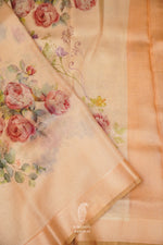 Goldfish Peach Breezy Organza Saree