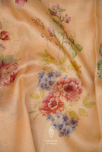 Goldfish Peach Breezy Organza Saree