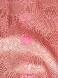 Handwoven Light Pink Meenakari Pure Katan Silk Saree