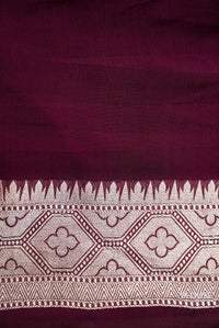 Handwoven Banarsi Mauve Purple Georgette Silk Saree