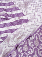 Handwoven Khaddi Georgette Lavdender Purple Suit Set